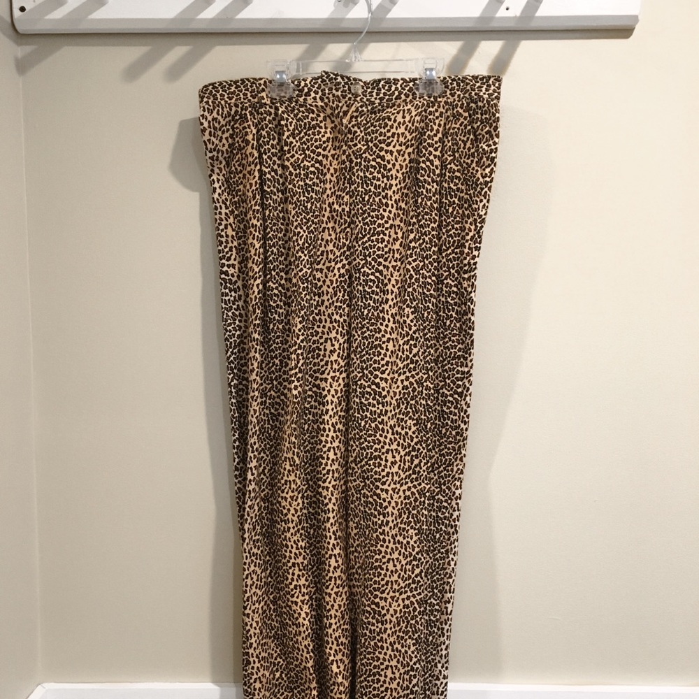 Button Up Leopard Pants
